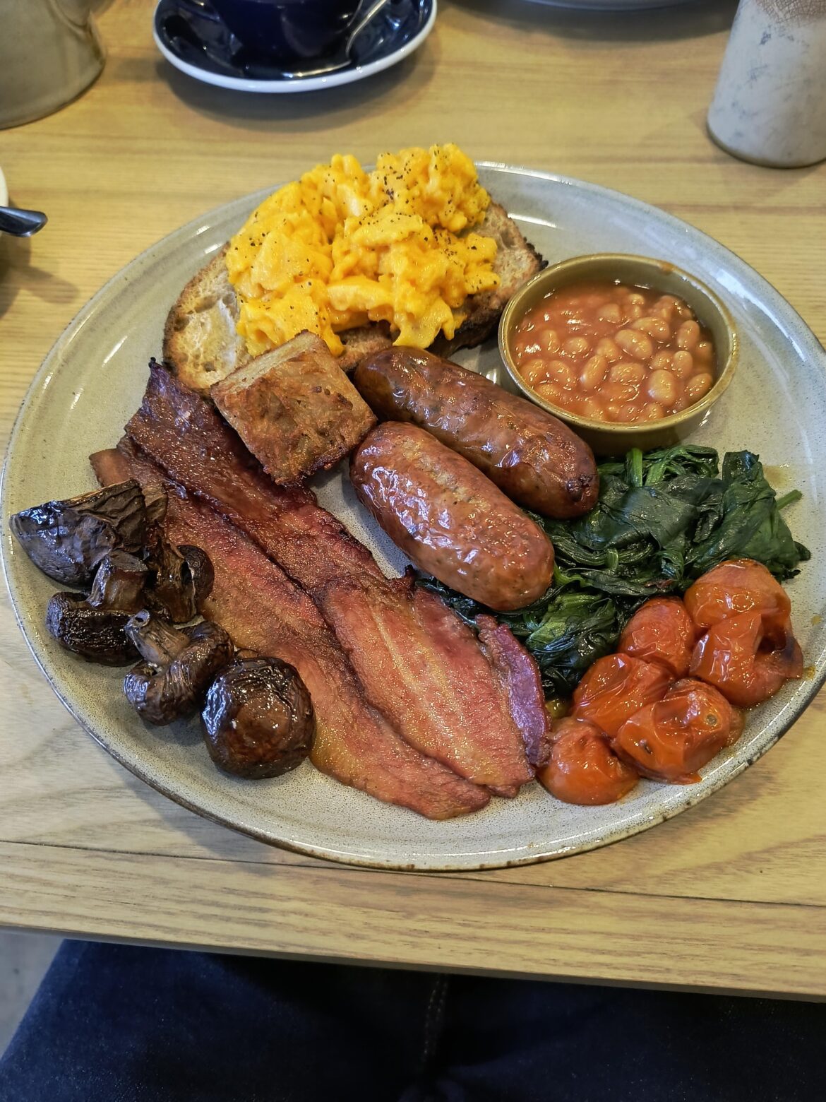 "Standard" full English, Bottle and thyme, Chesterfield, £13.00 inc coffee.