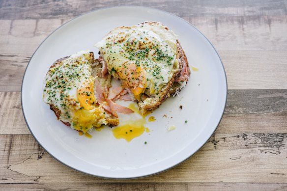 Despite all it has going on, the croque madame is still surprisingly simple to eat.