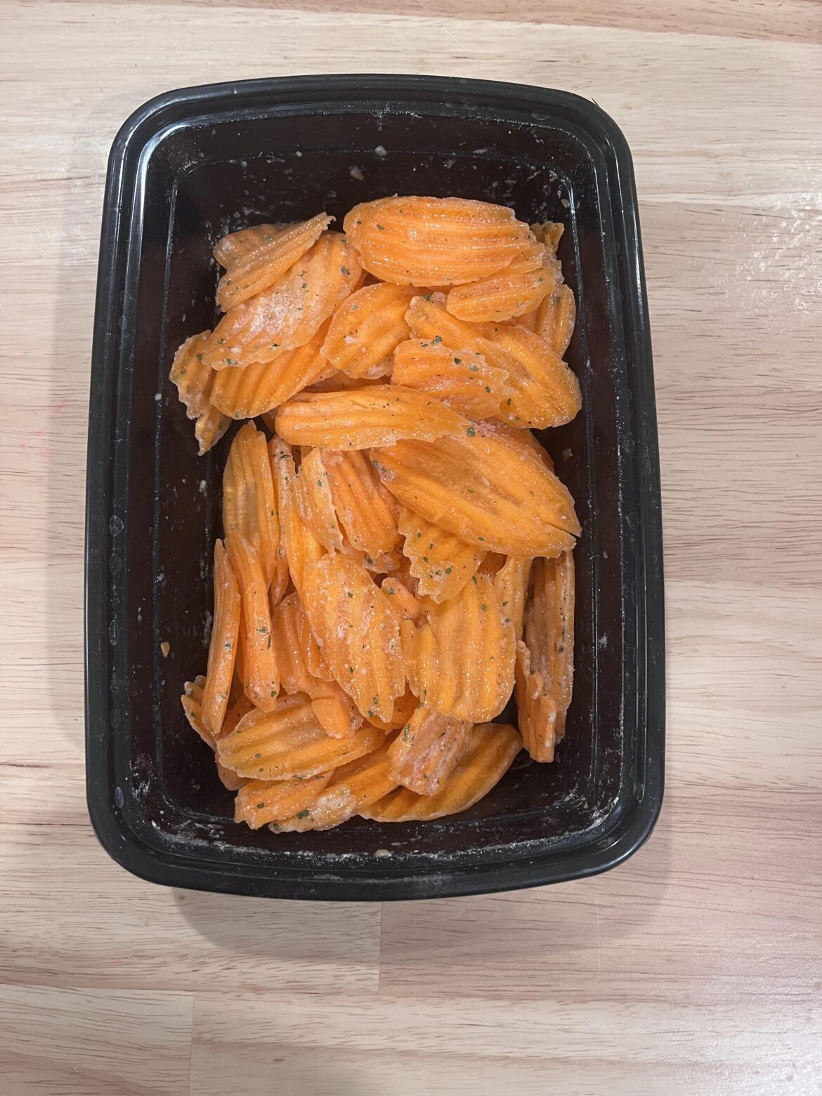 Carrot chips & ranch seasoning, sooo good 🥕