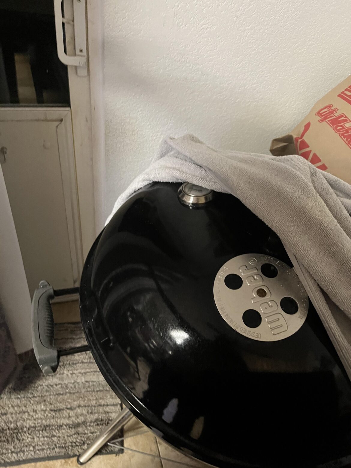 Started hailing so I had to bring my baby inside