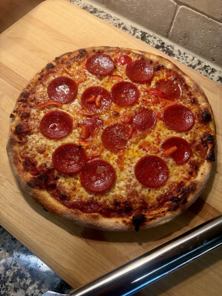 Sourdough Pepperoni and Cheese Pizza