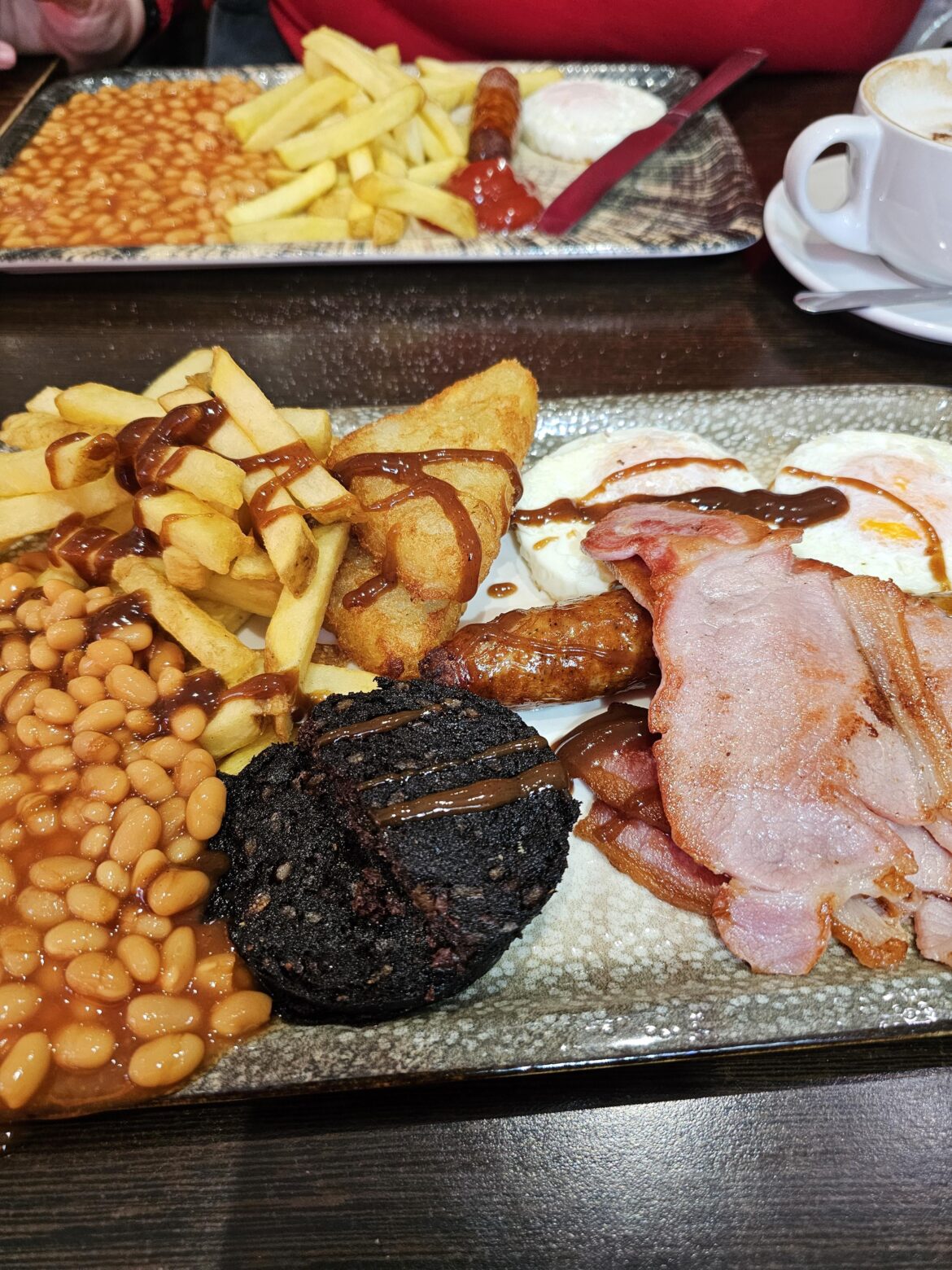 Aroma Coffee Lounge Hastings. 2 of everything plus chips and a large coffee. £15