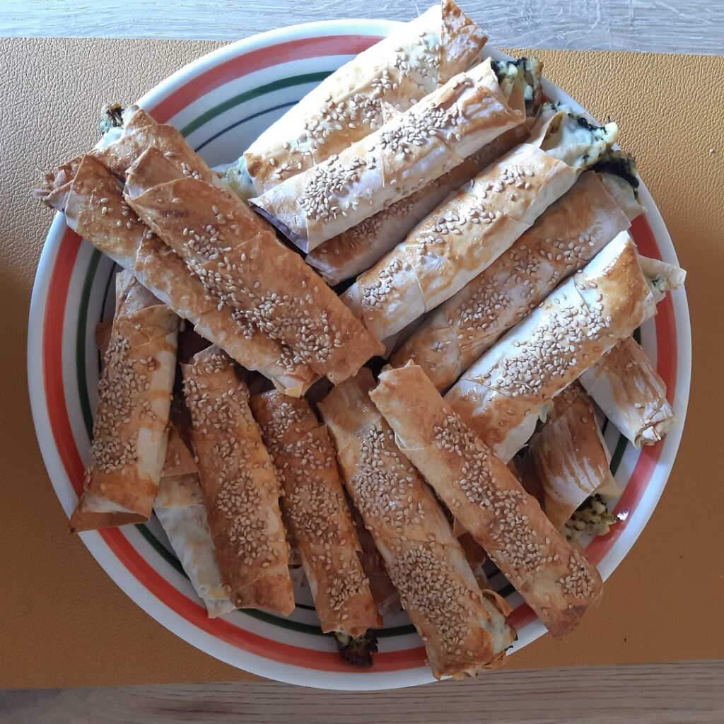 Lentils for lunch, Lentils in soup and Sigara borek inspired cheese rolls.