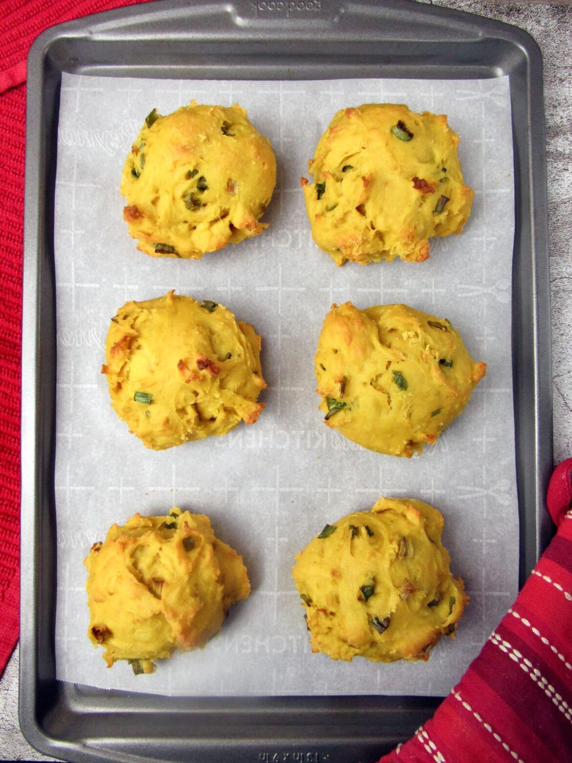 Vegan Cheddar Drop Biscuits