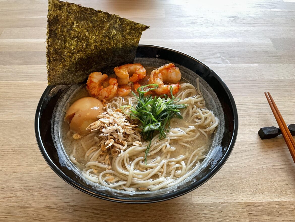 Last Night’s simple miso ramen with first time home made noodles