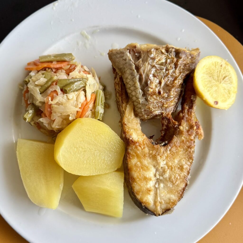 Catch of the Day for lunch and dessert too.