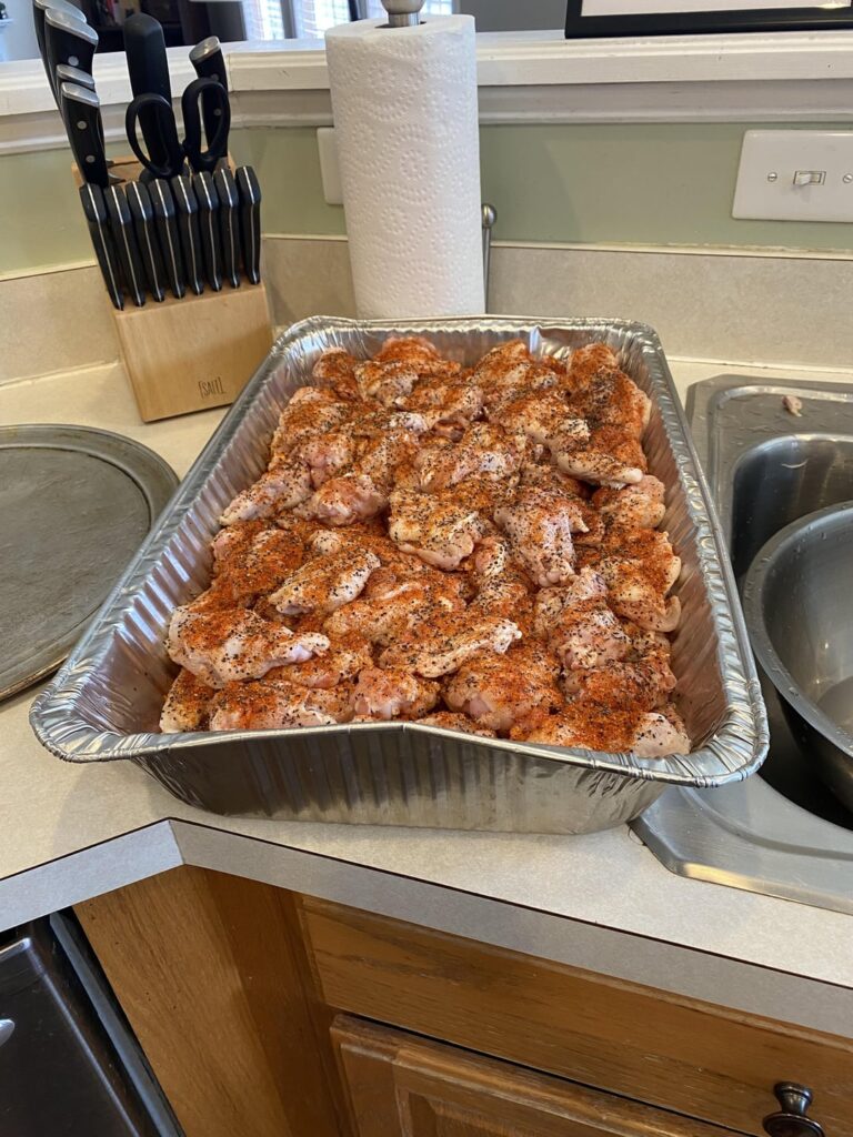 Smoked then fried wings