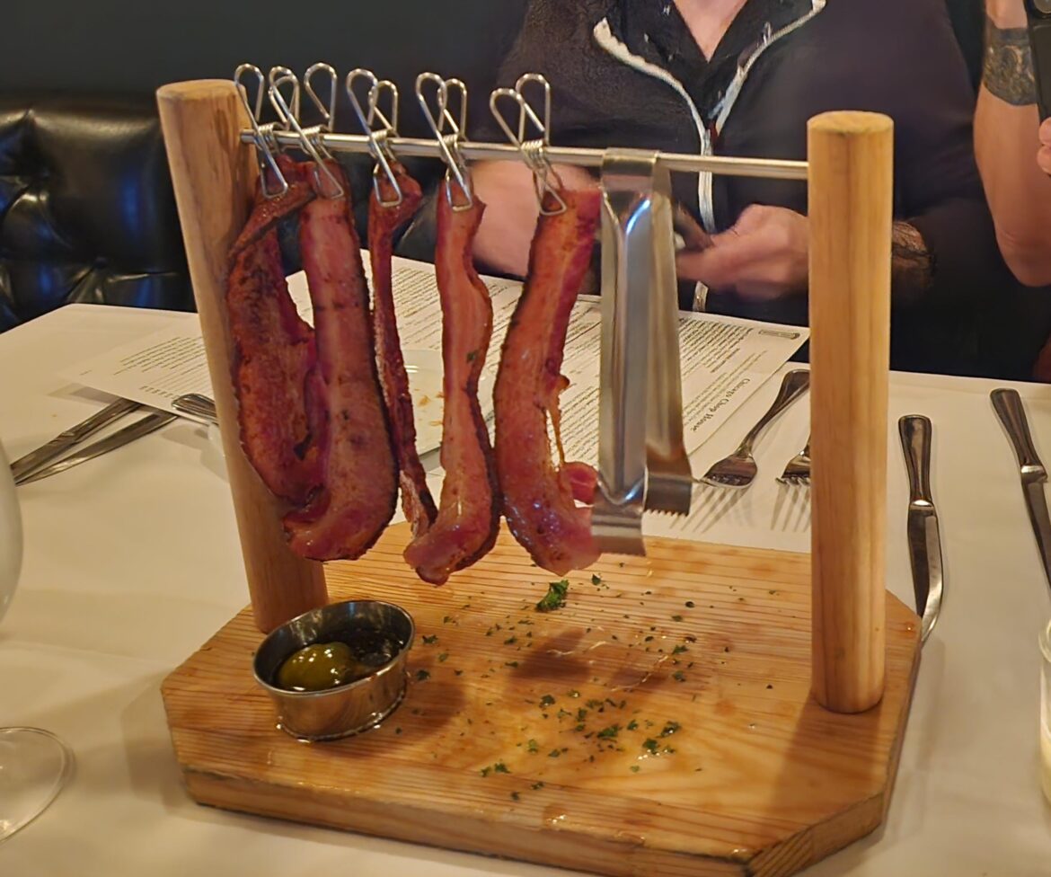 Hanging bacon