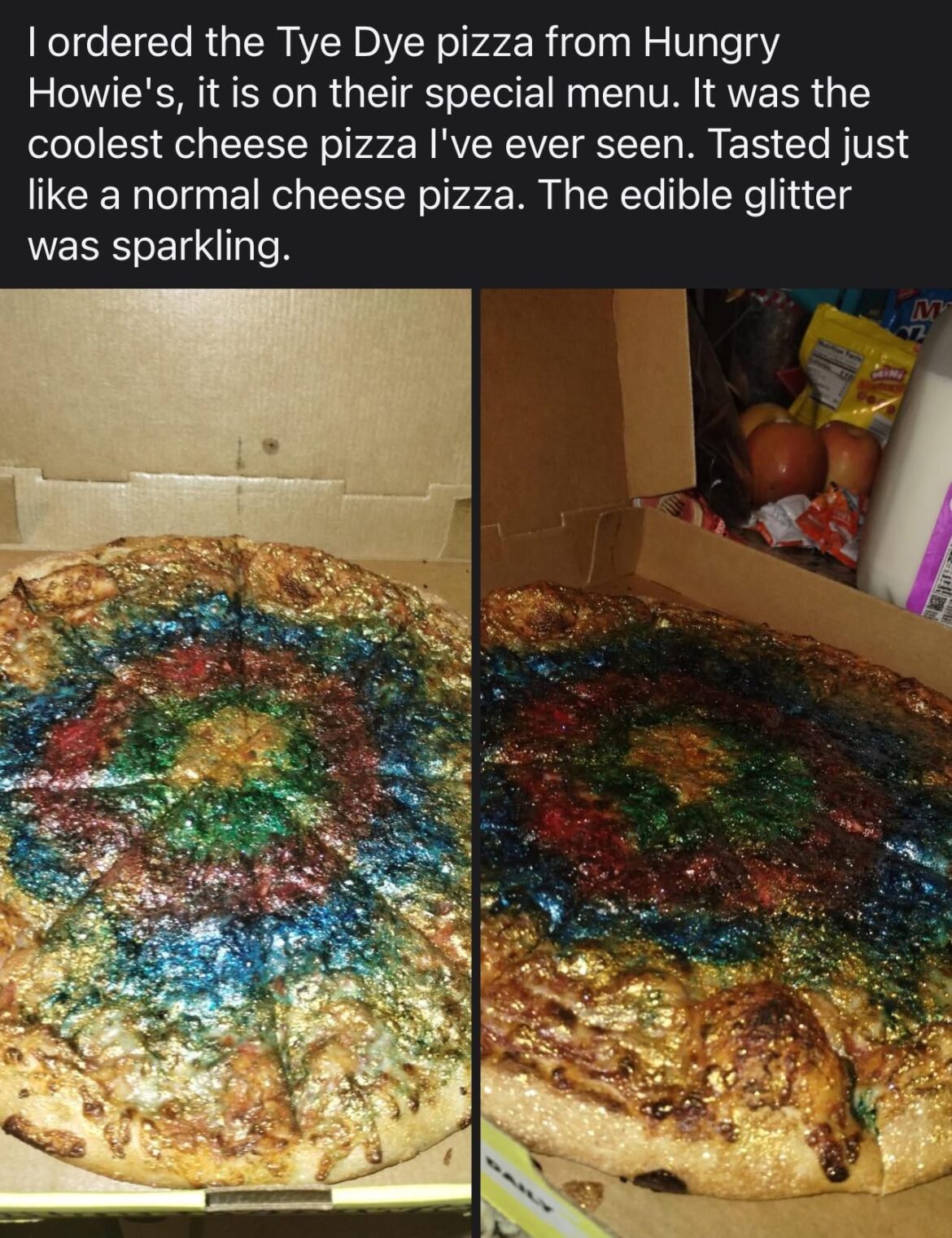 TYE DYE GLITTER PIZZA found in Charlotte County, FL