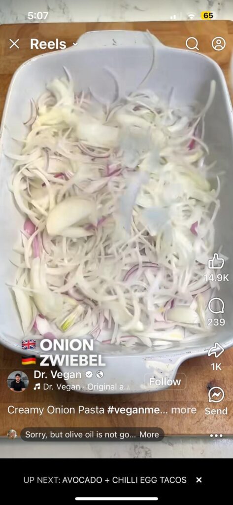 Heavenly pasta (from Facebook)