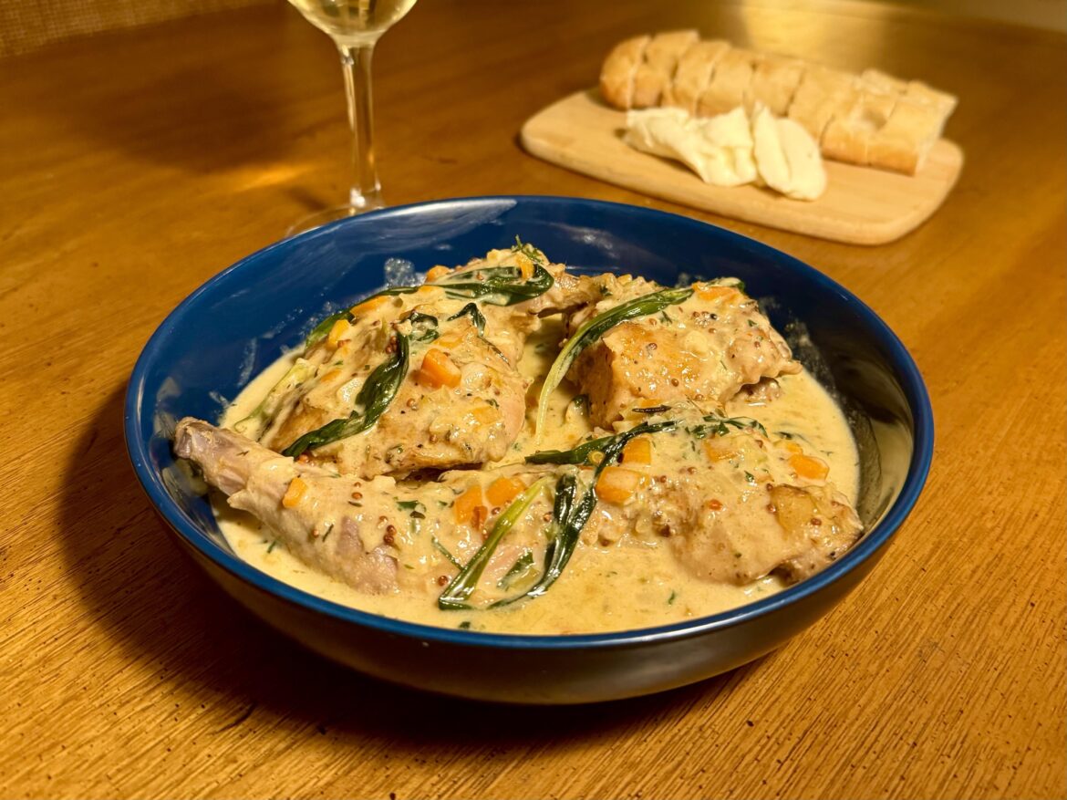 Rabbit and Ramps à la Moutarde