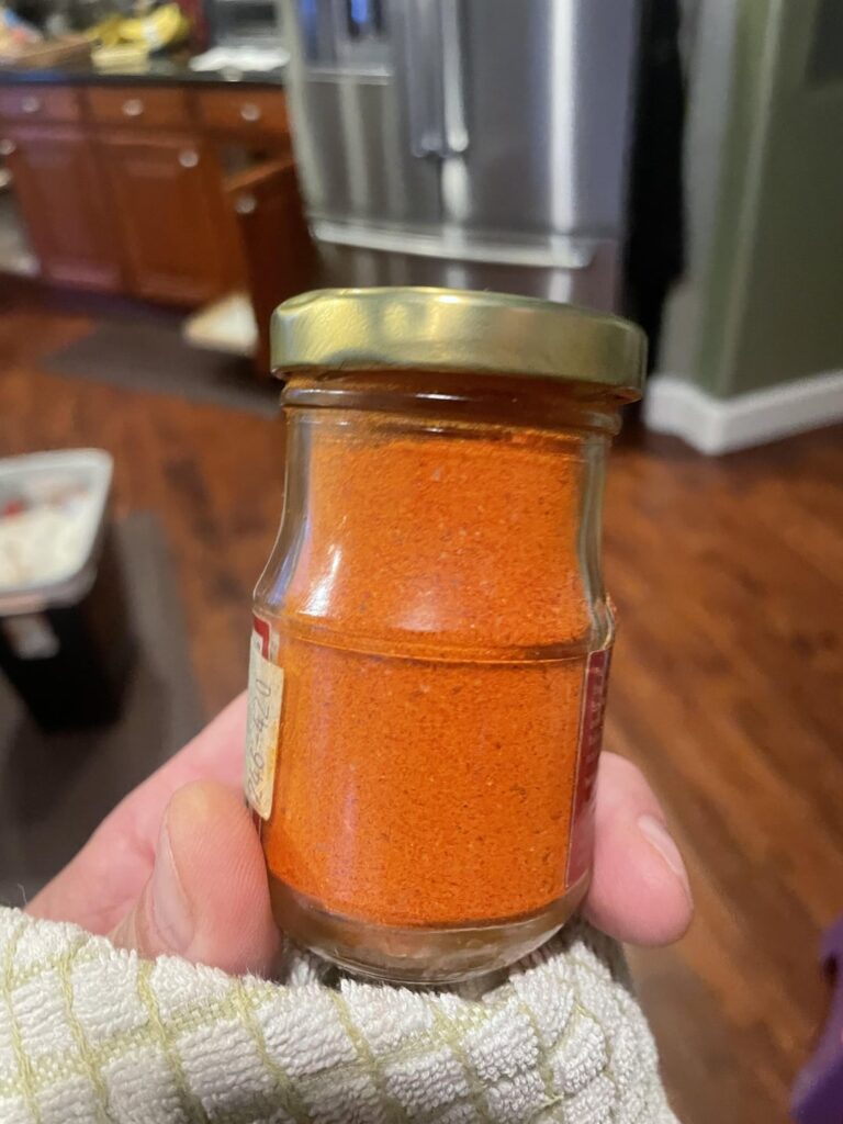 Last of the summer 2024 Espellete all powdered up. There are 20 peppers in that little jar. New peppers go outside in about 3 weeks.