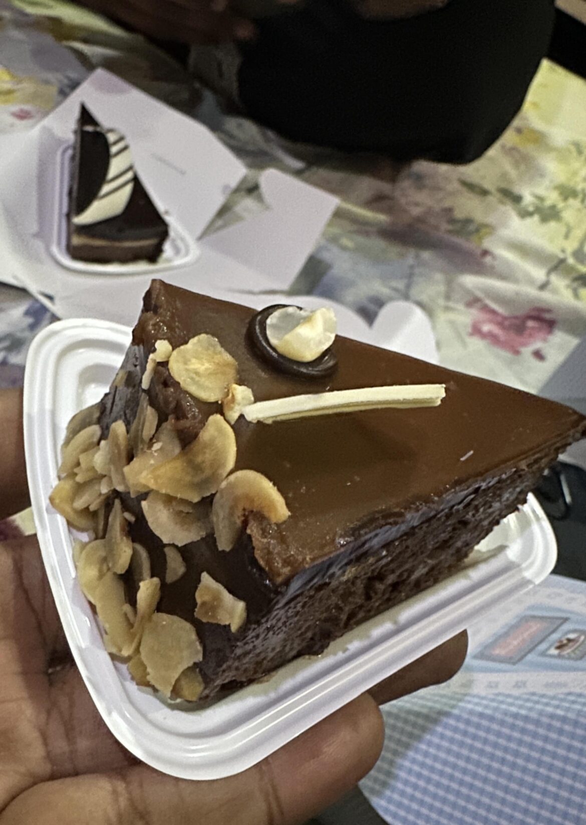 A slice of Hazelnut praline mousse 😋