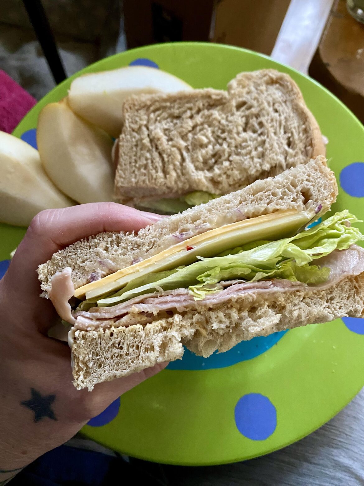 Classic ham and cheese on homemade bread
