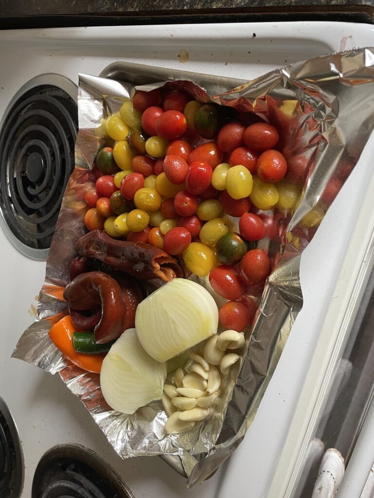 Tried my hand at charred tomato salsa