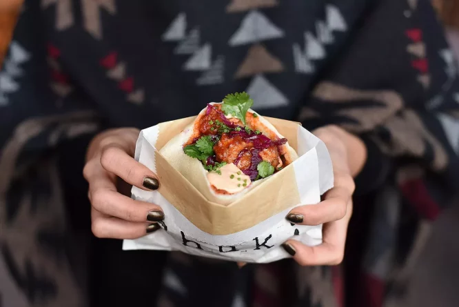 Lamb wrap from Shuk in borough market