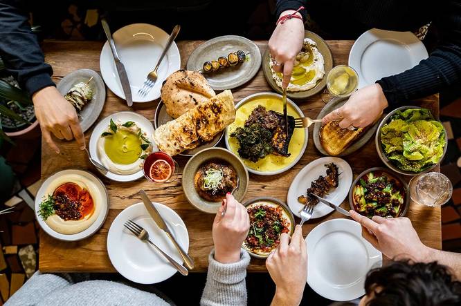 Vegetarian small plates served at Bubala