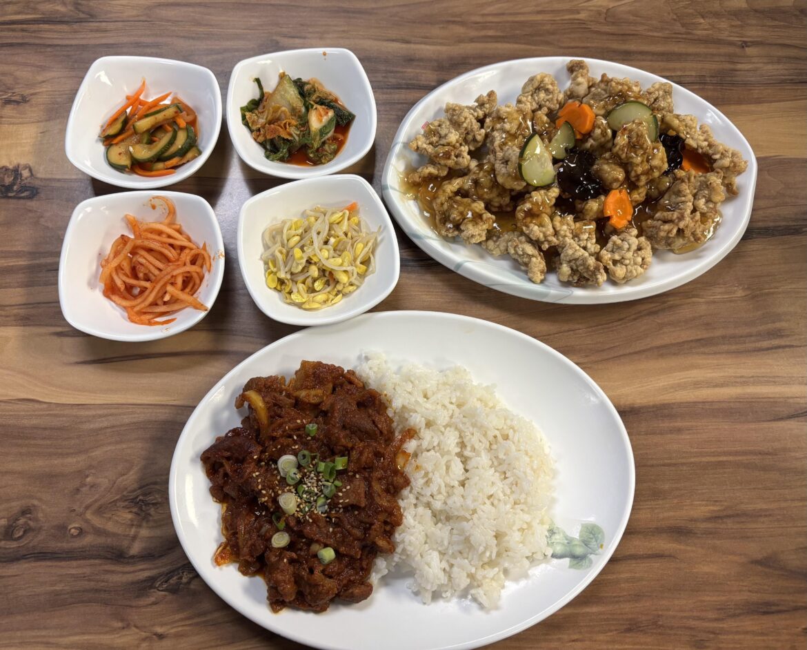 Spicy pork bulgogi and tangsuyuk