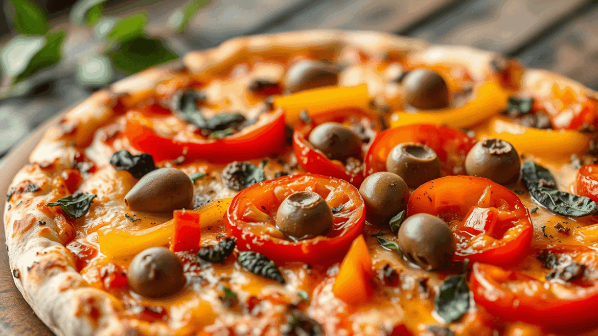 homemade veggie pizza