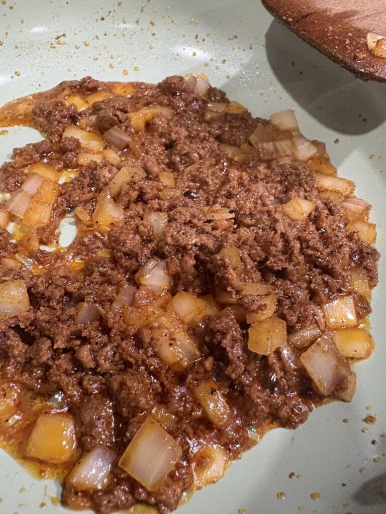 I put another egg in the chorizo, don’t worry