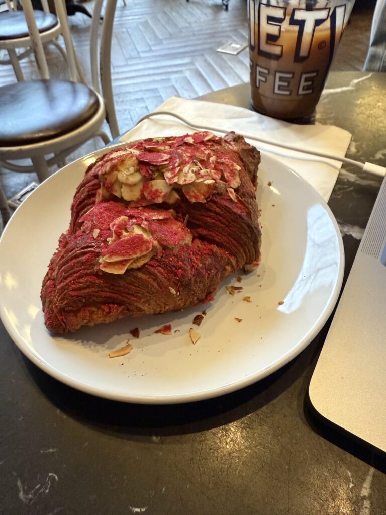 Estimate for Raspberry Almond Croissant? Variety Coffee in NYC