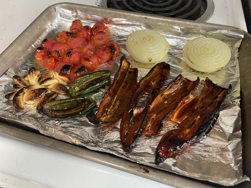 Went for a smokey red salsa this time