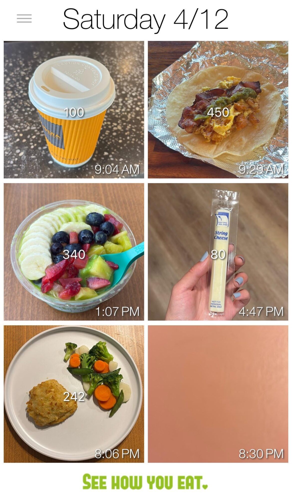 1212 🙂 What I ate on a busy Saturday