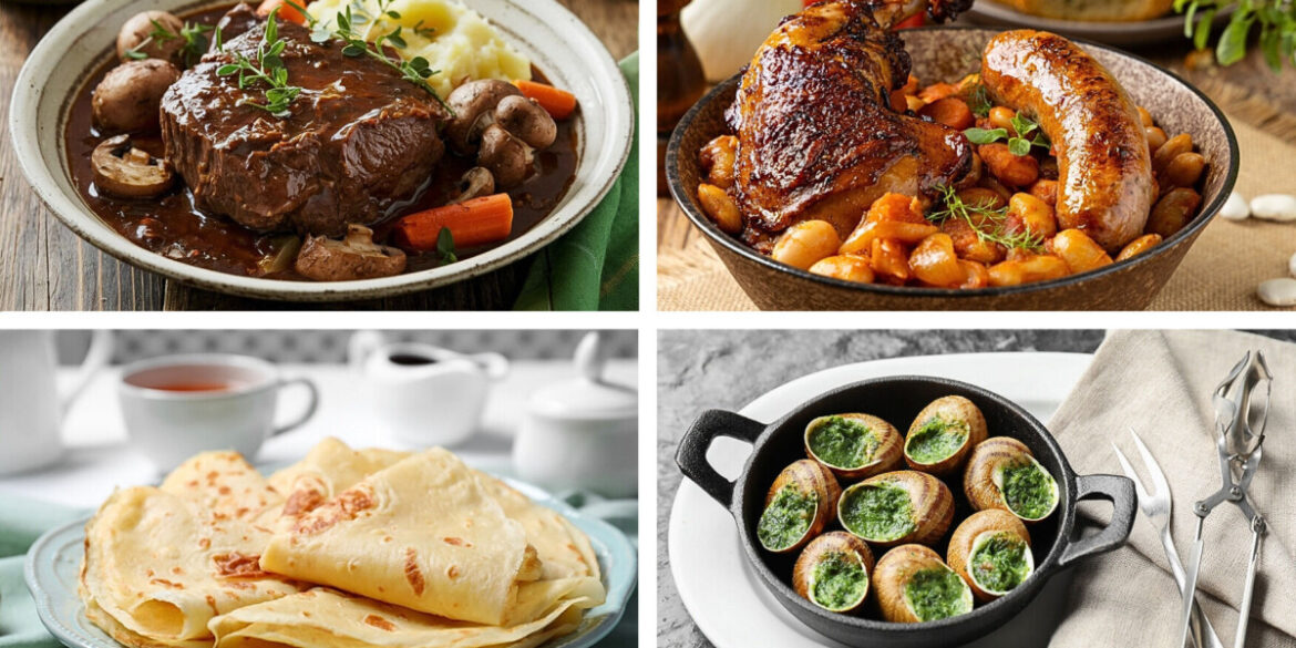 Beef bourguignon, cassoulet, and snails Beef bourguignon, cassoulet, and snails