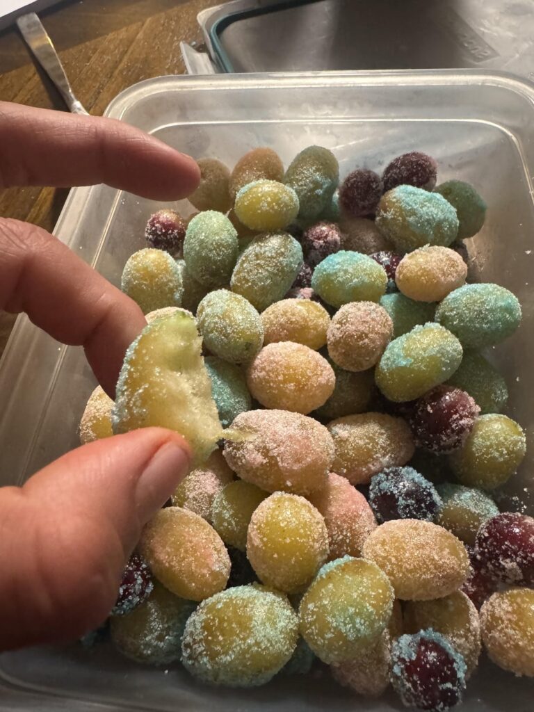 Frozen grapes
