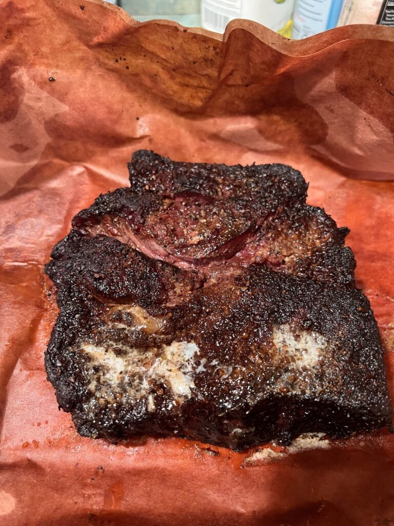 First time smoking a chuck roast.