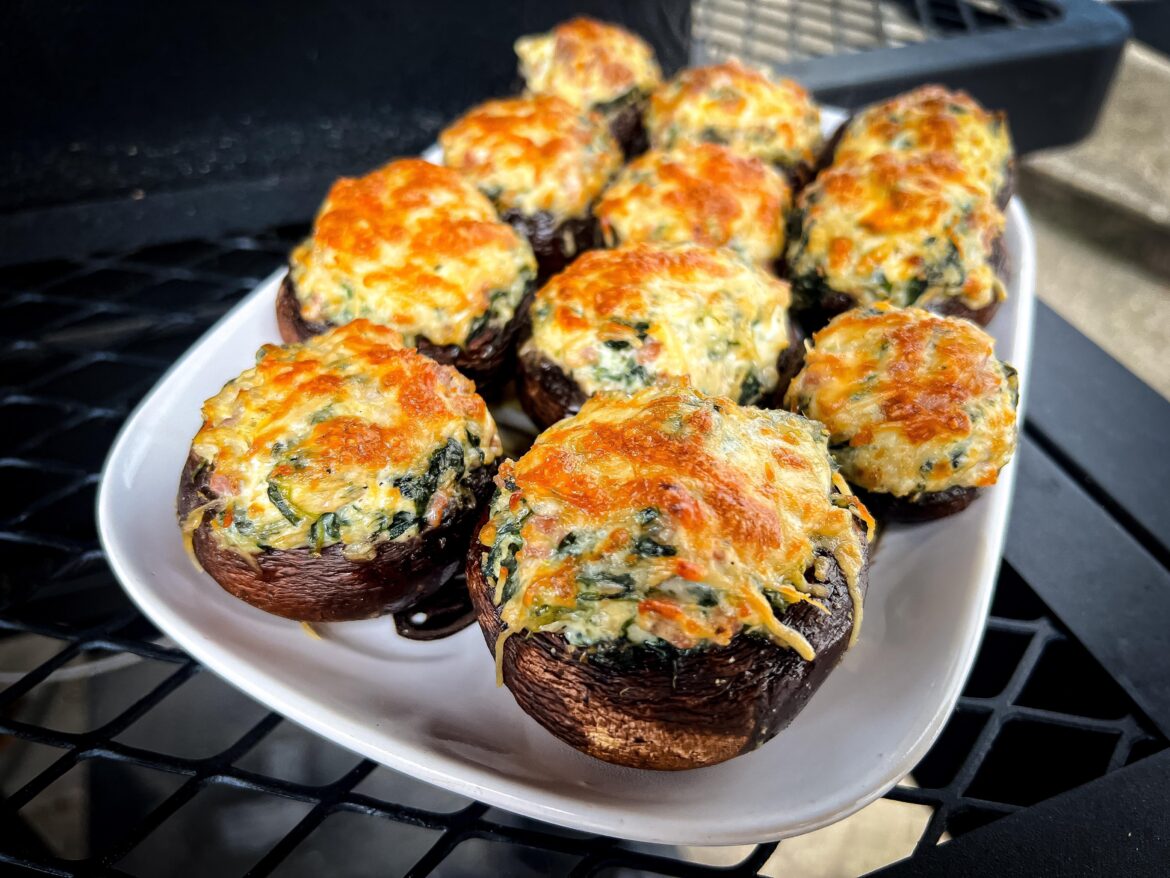 Spinach & Artichoke Stuffed Mushrooms Spinach & Artichoke Stuffed Mushrooms