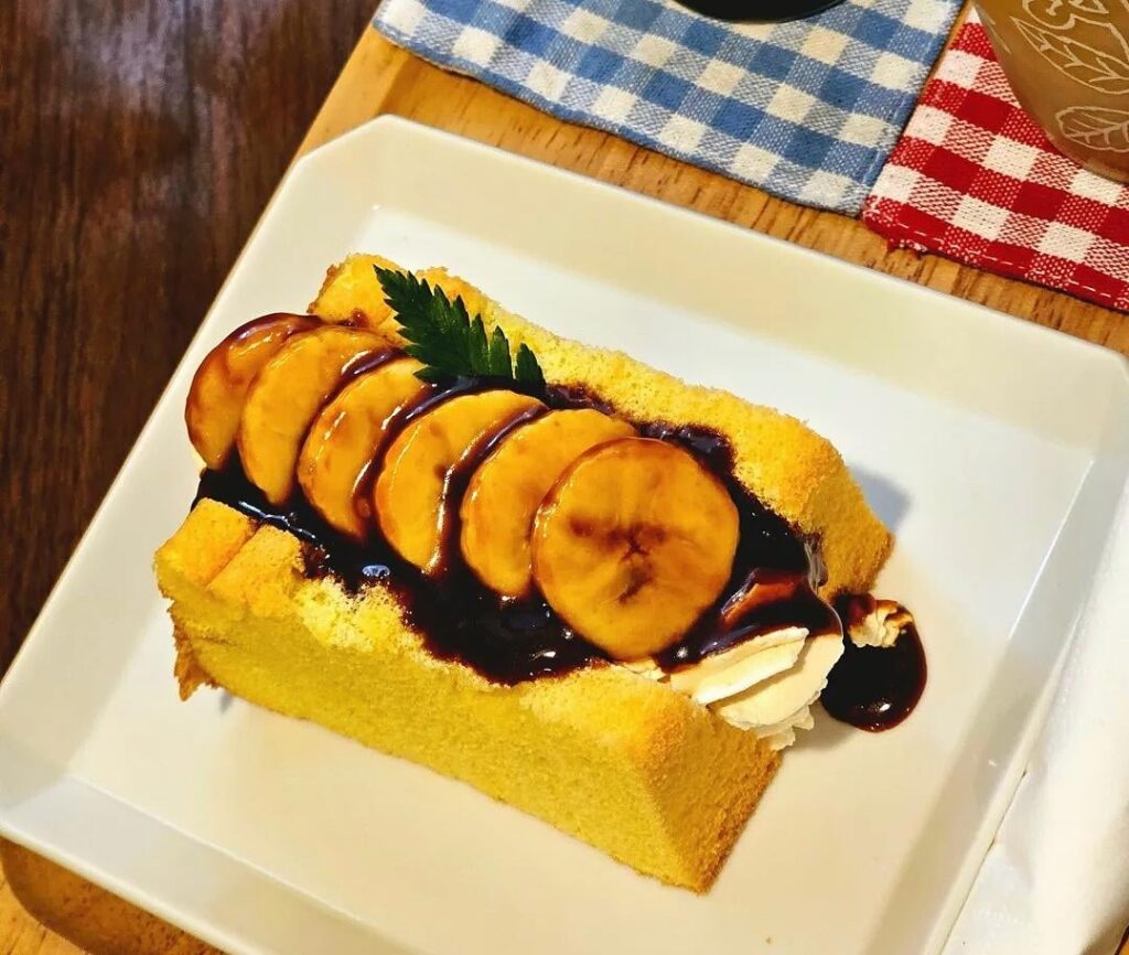 Caramelized Banana Chiffon Cake.