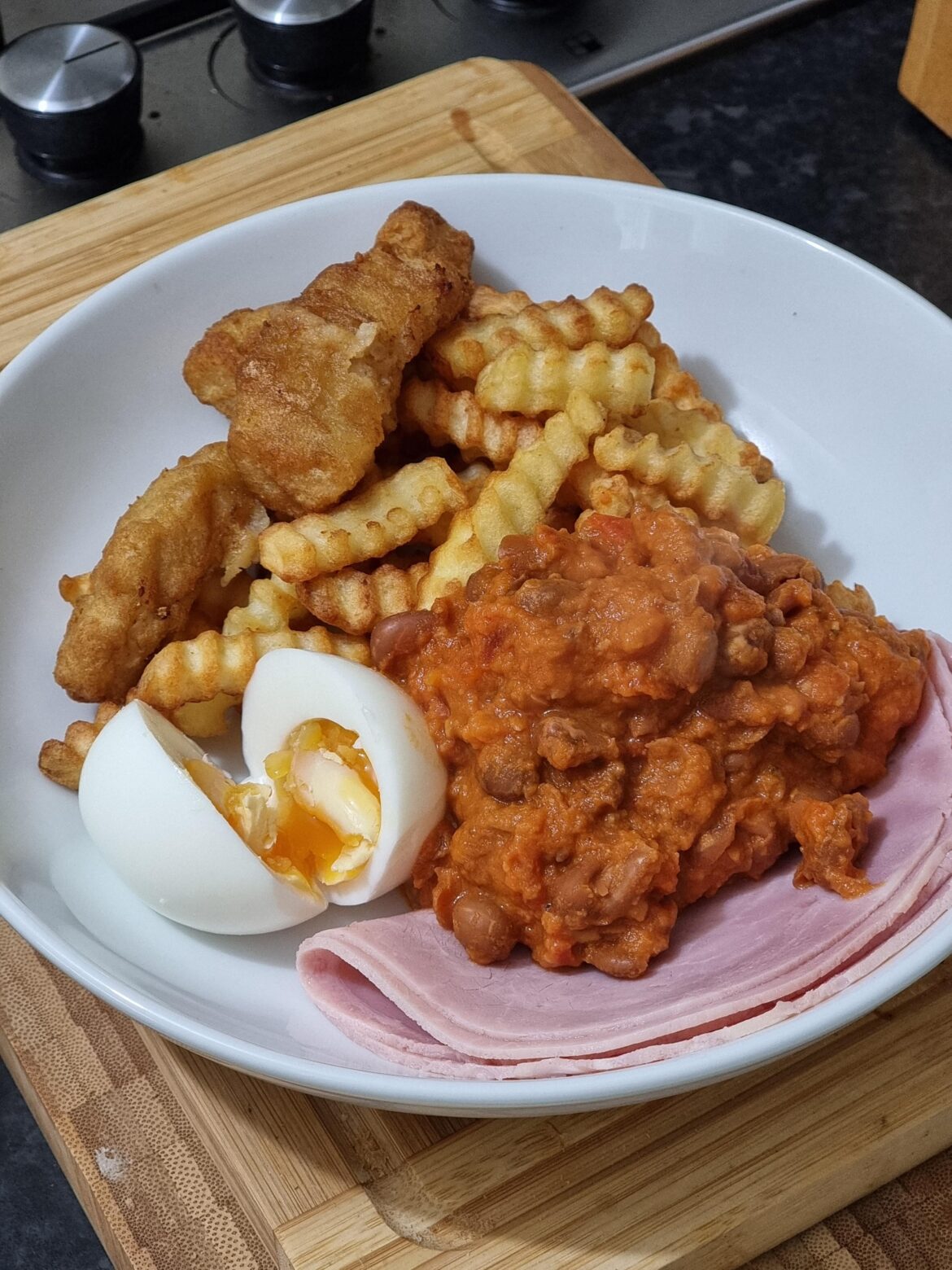 Ran out of Baked Beans for lunch so used a can of Borlotti beans with a jar of Mascaponi sauce. Was Lovely.