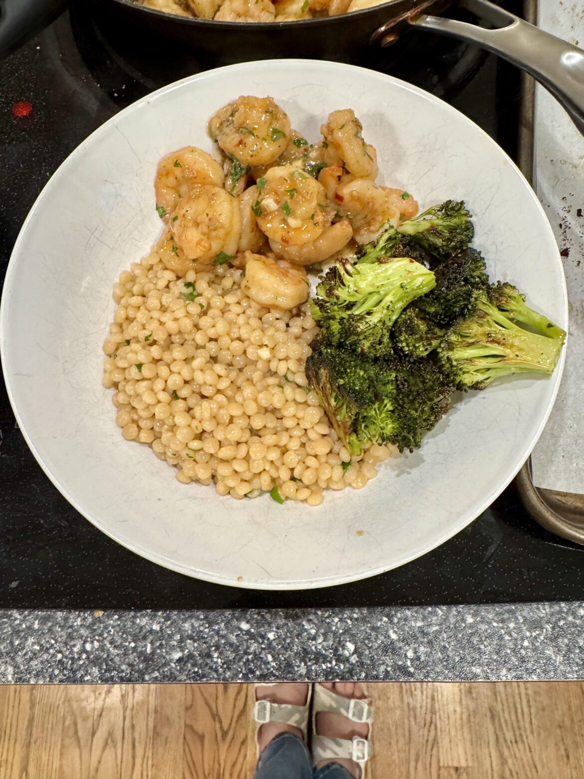 Garlicky Shrimp Couscous Bowls