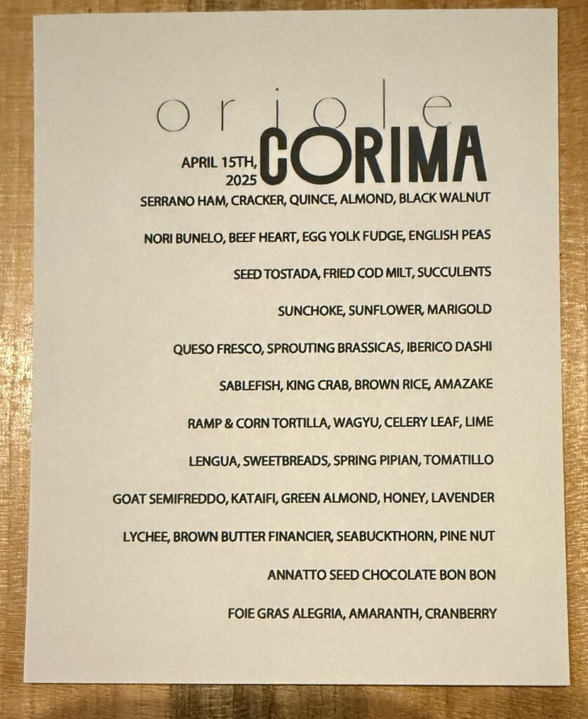 Corima x Oriole Corima x Oriole