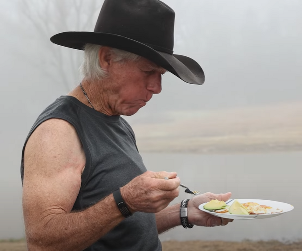 80-year-old Gary eating