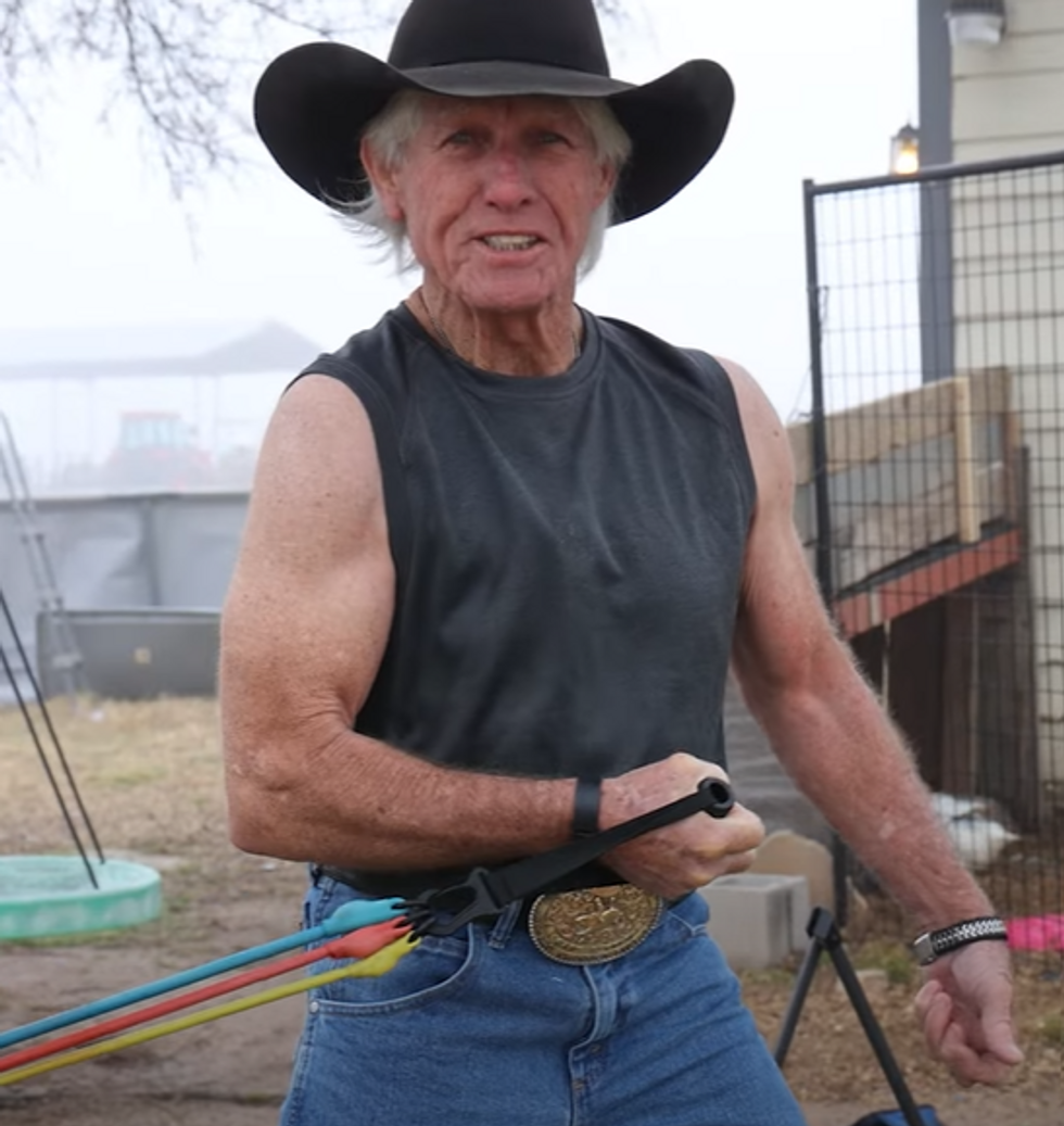 80-year-old Gary working out