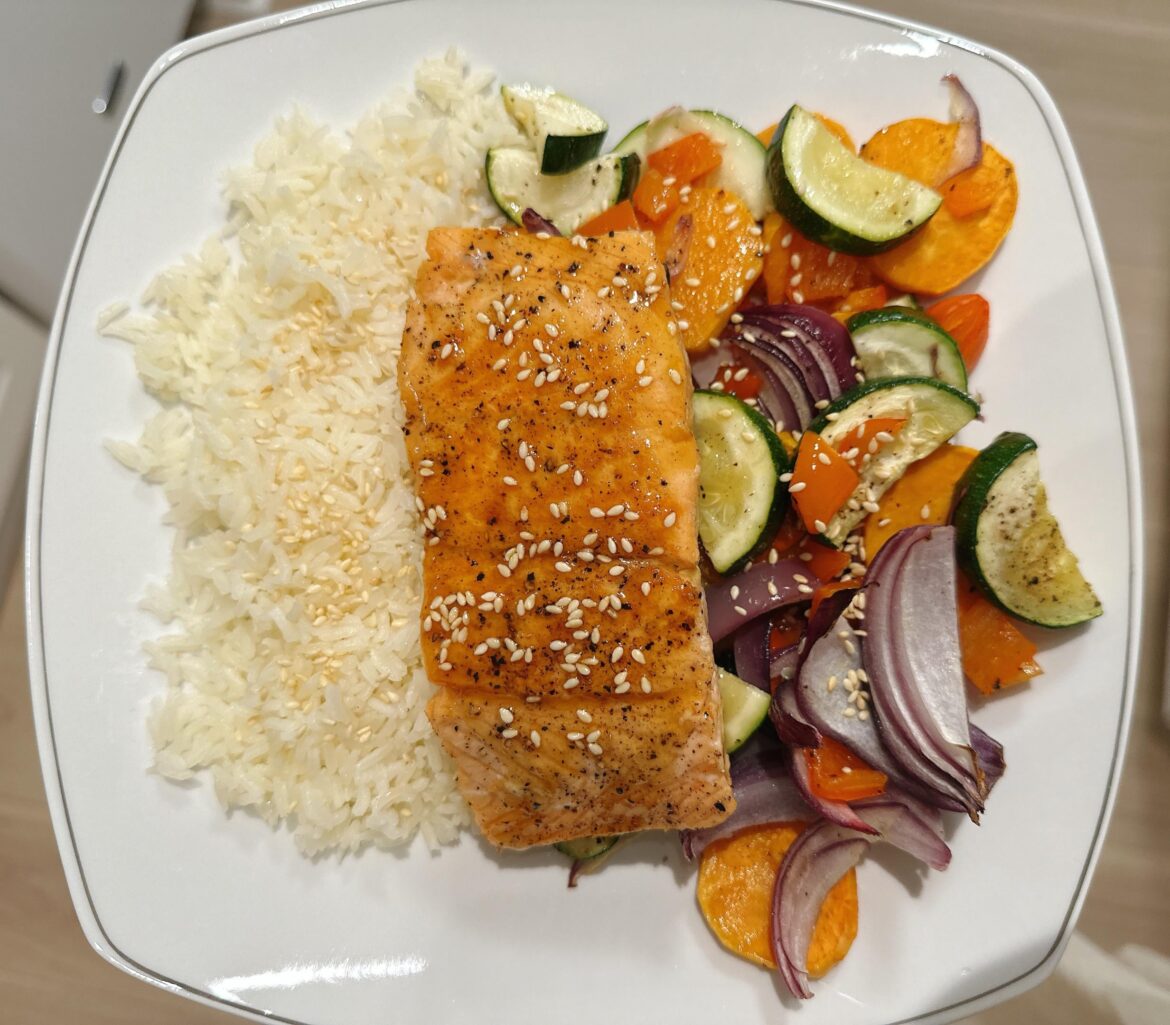 Miso Maple-Glazed Salmon