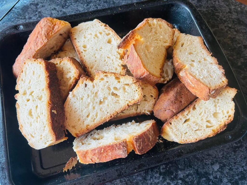 Bread made outdoors in an open fire