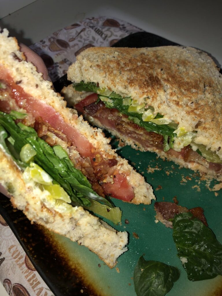 BLT on homemade bread