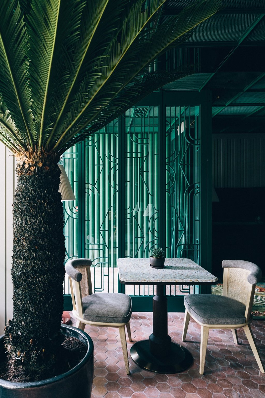 A parlour table for two at Louise. Photo: Louise