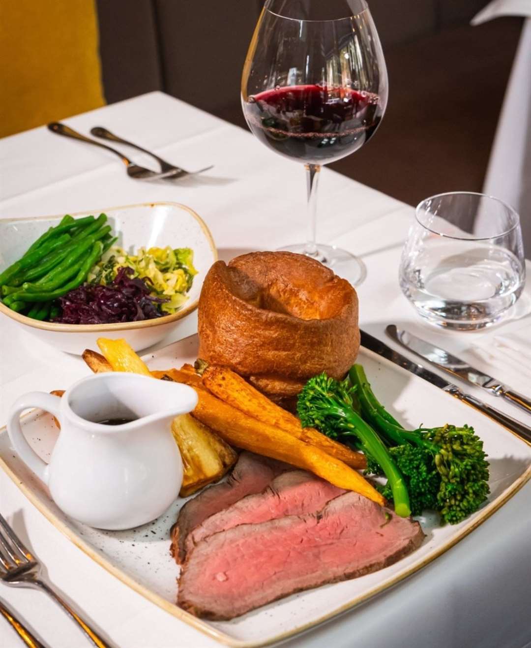 Richard plumped for the roast beef for his main course