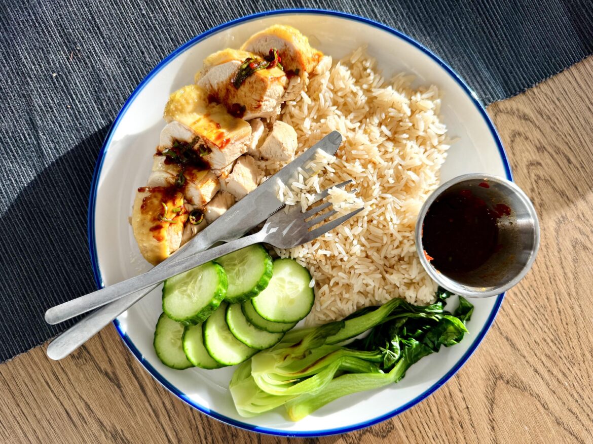 hainanese chicken rice set