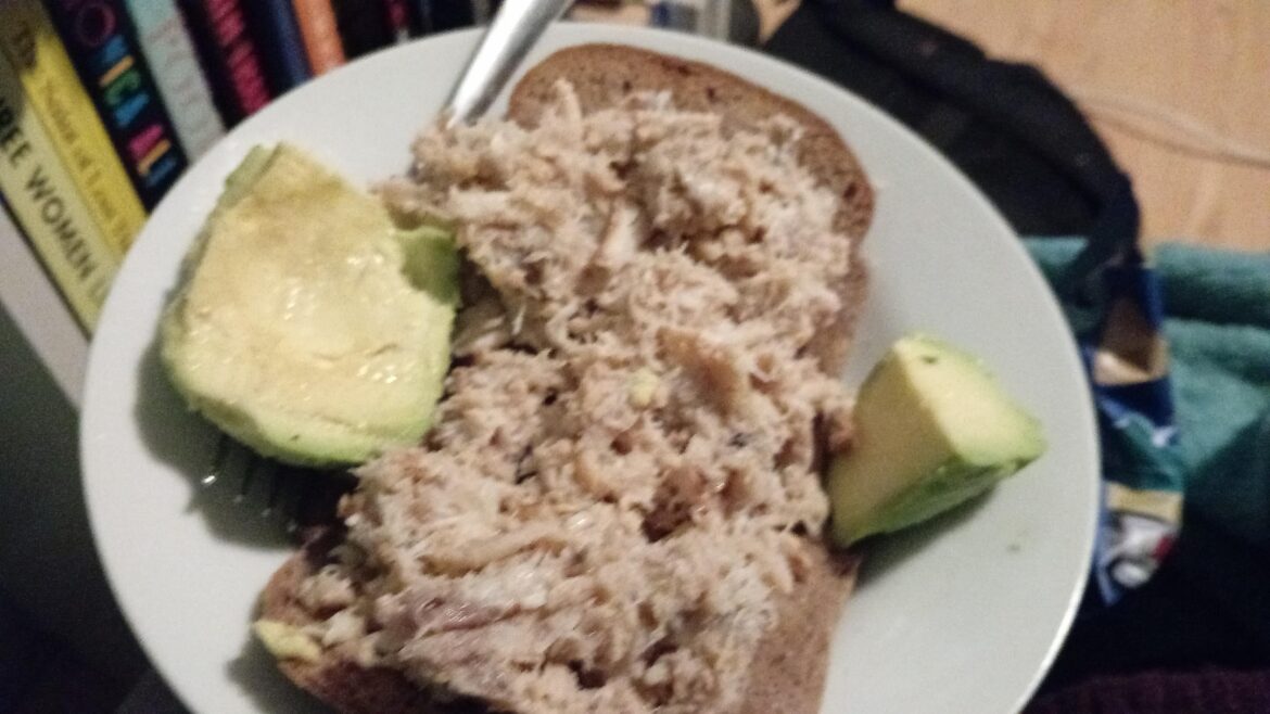 Crab on toast with avocado