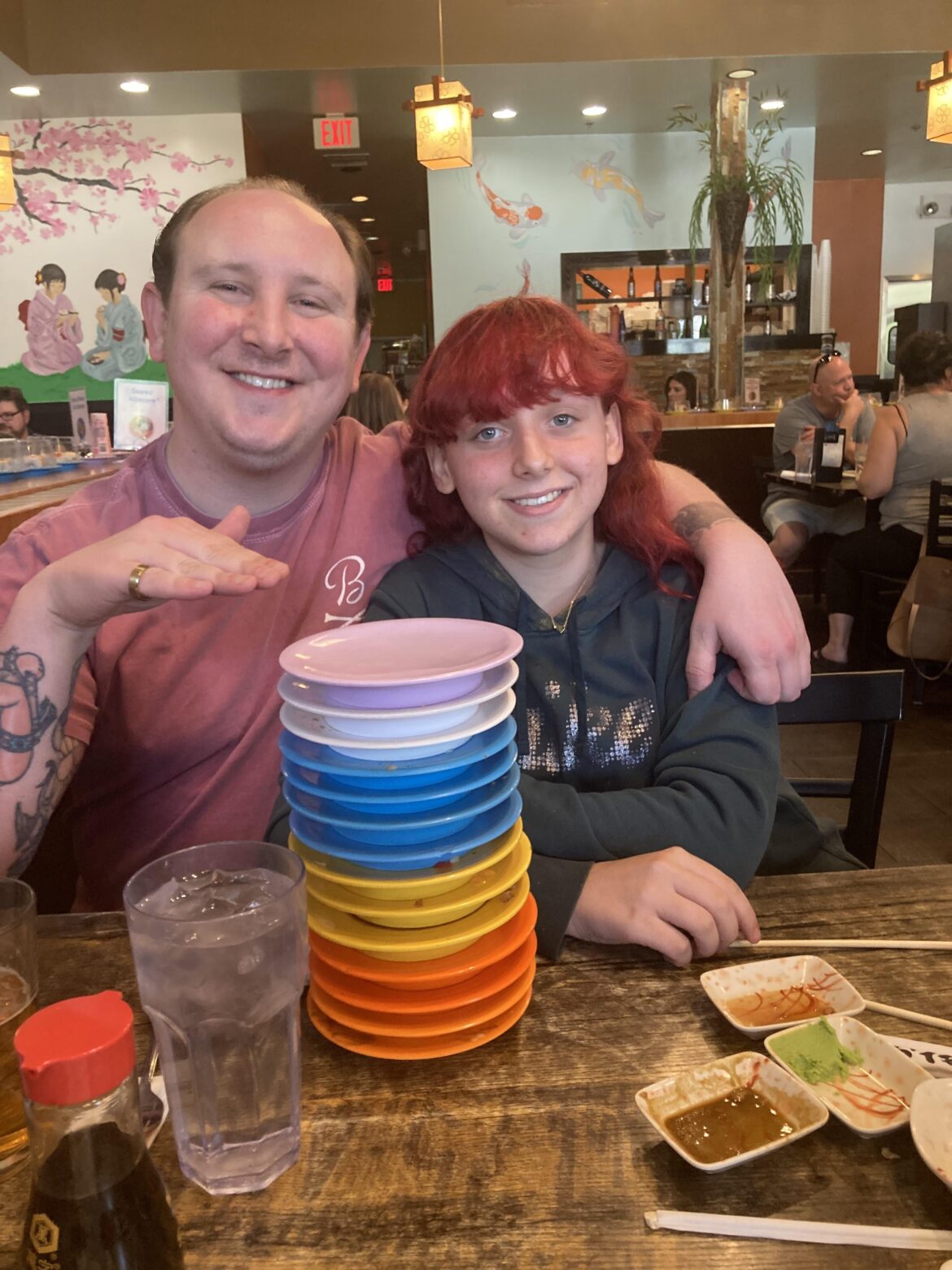 Daughter and I smashed some revolving sushi