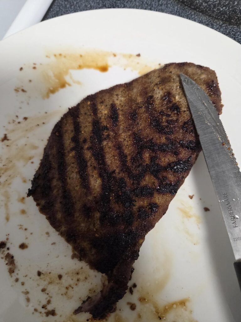 I made a "congratulations" steak at 12am