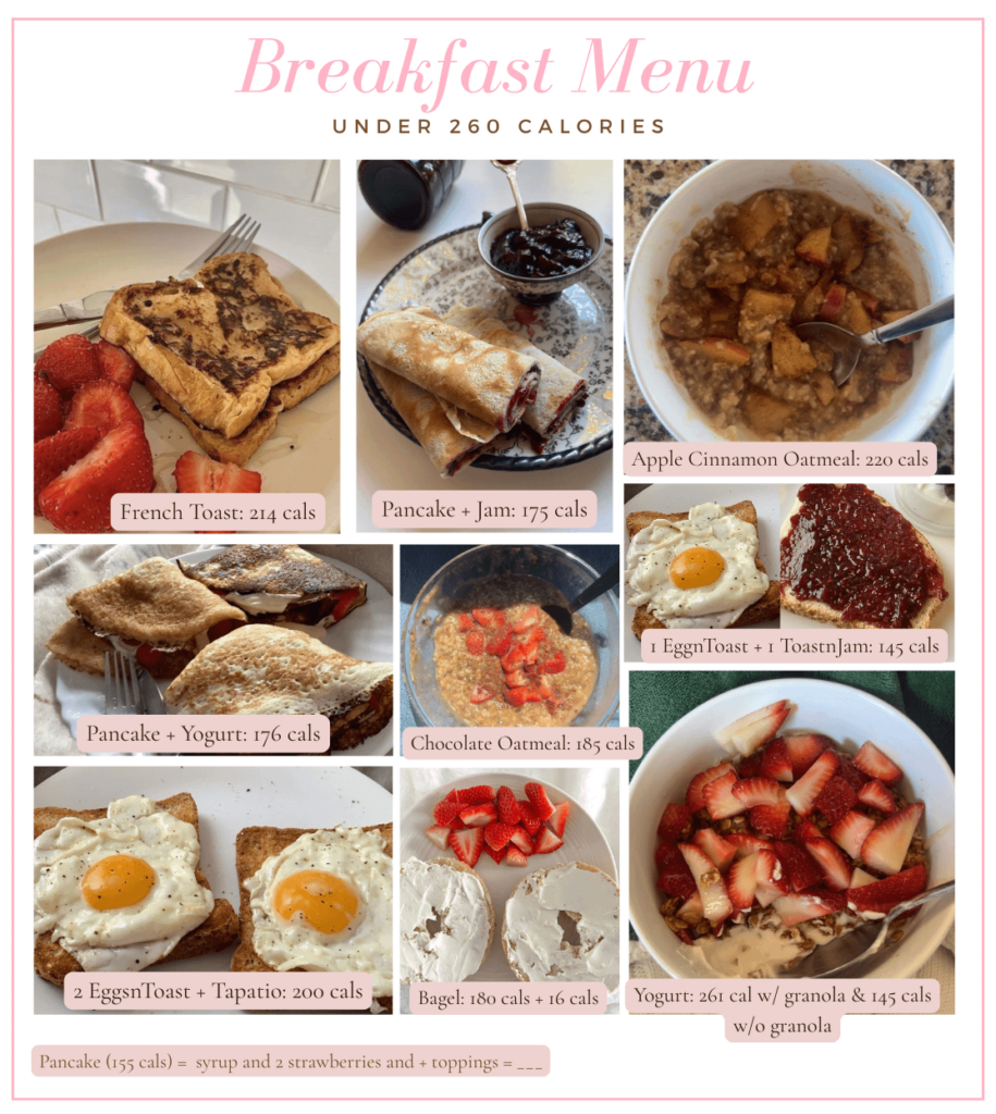 Under 260 Calorie Breakfast Rotation!!