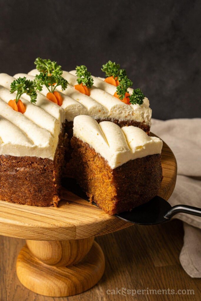 [OC] Carrot cake with mascarpone frosting