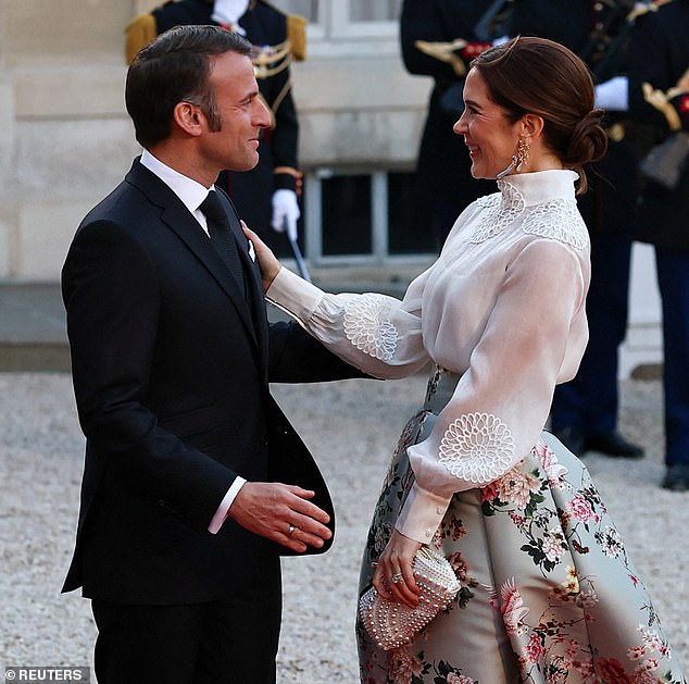 The royal mother-of-four added to her chic ensemble with a stylish yet practical beaded clutch bag