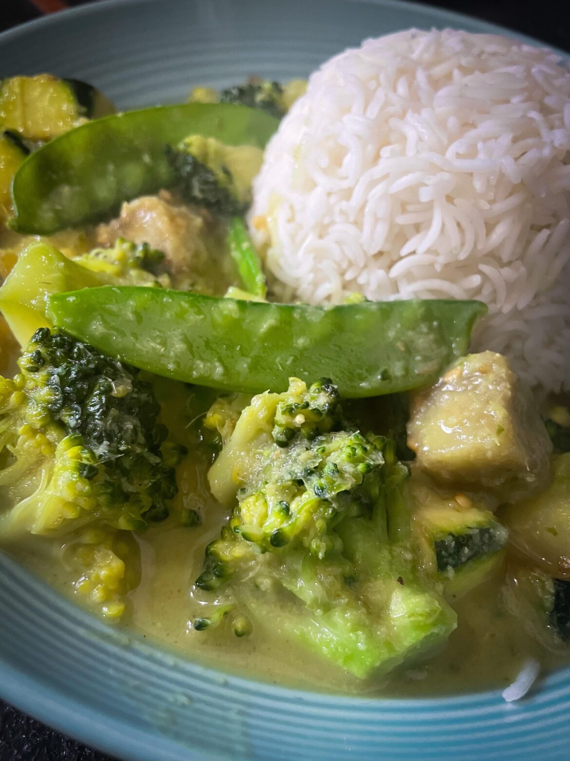 Scratch made Eggplant & Zucchini Green Curry (Meera Sodha “East”)